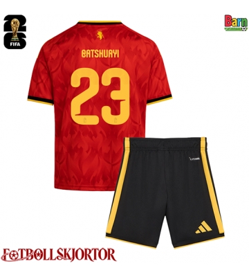 Belgien Michy Batshuayi #23 Hemmakläder Barn VM 2026 Kortärmad (+ Korta byxor)